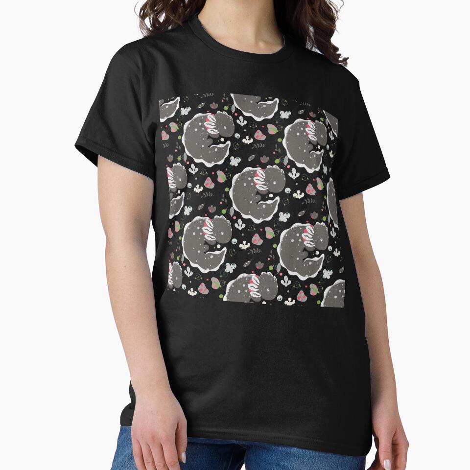 Axolotl Pattern - axolotl art by wildlifezen T-Shirts, Hoodie, Sweatshirt | BlankRebels.com (Image 2)