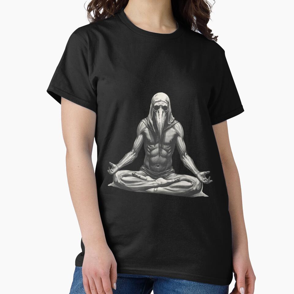 Plague Doctor Yoga Meditation Funny Gothic Fitness Yogi Design by LintonGriffin T-Shirts, Hoodie, Sweatshirt (Image 2)