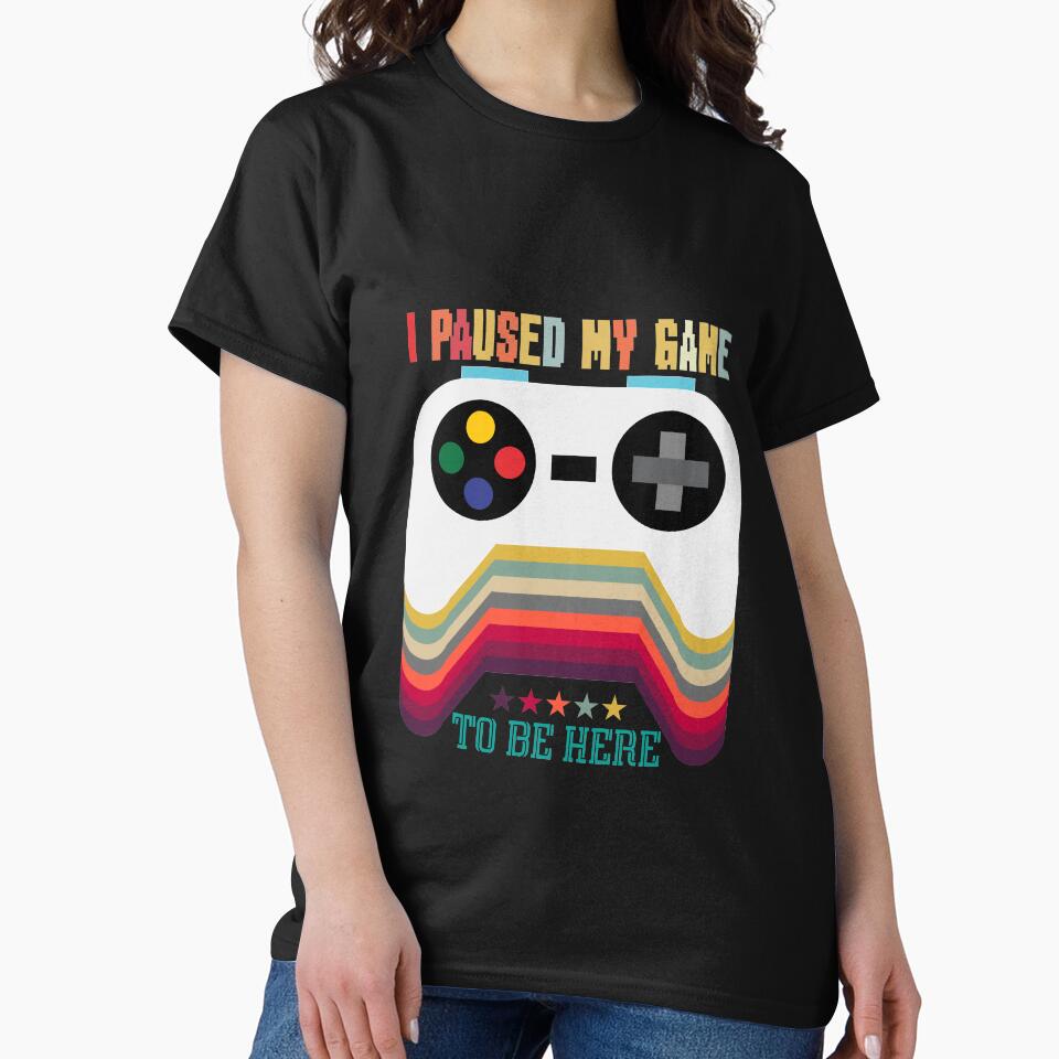 Paused My Game Retro Gamer Gift by AxzoGerman T-Shirts, Hoodie, Sweatshirt | BlankRebels.com (Image 2)