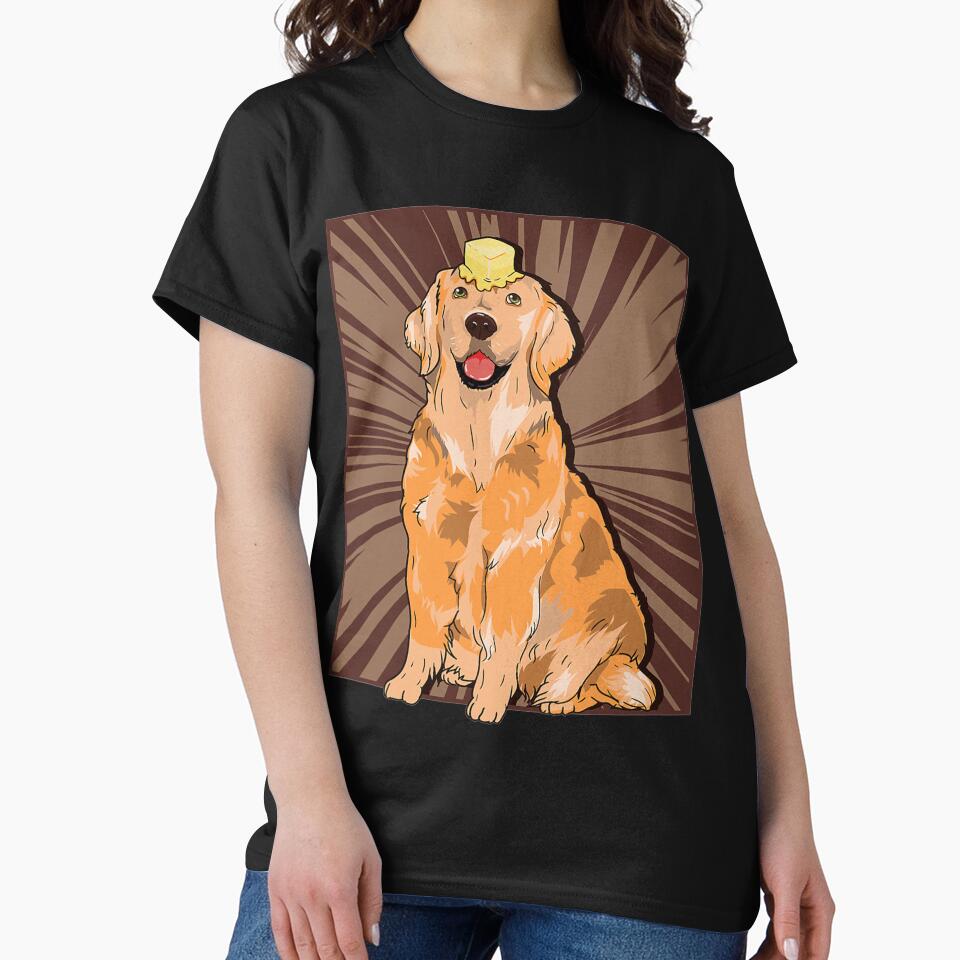 Butter Dog Meme Cute Golden Retriever Dank Meme by NiceStore095 T-Shirts, Hoodie, Sweatshirt | BlankRebels.com (Image 2)