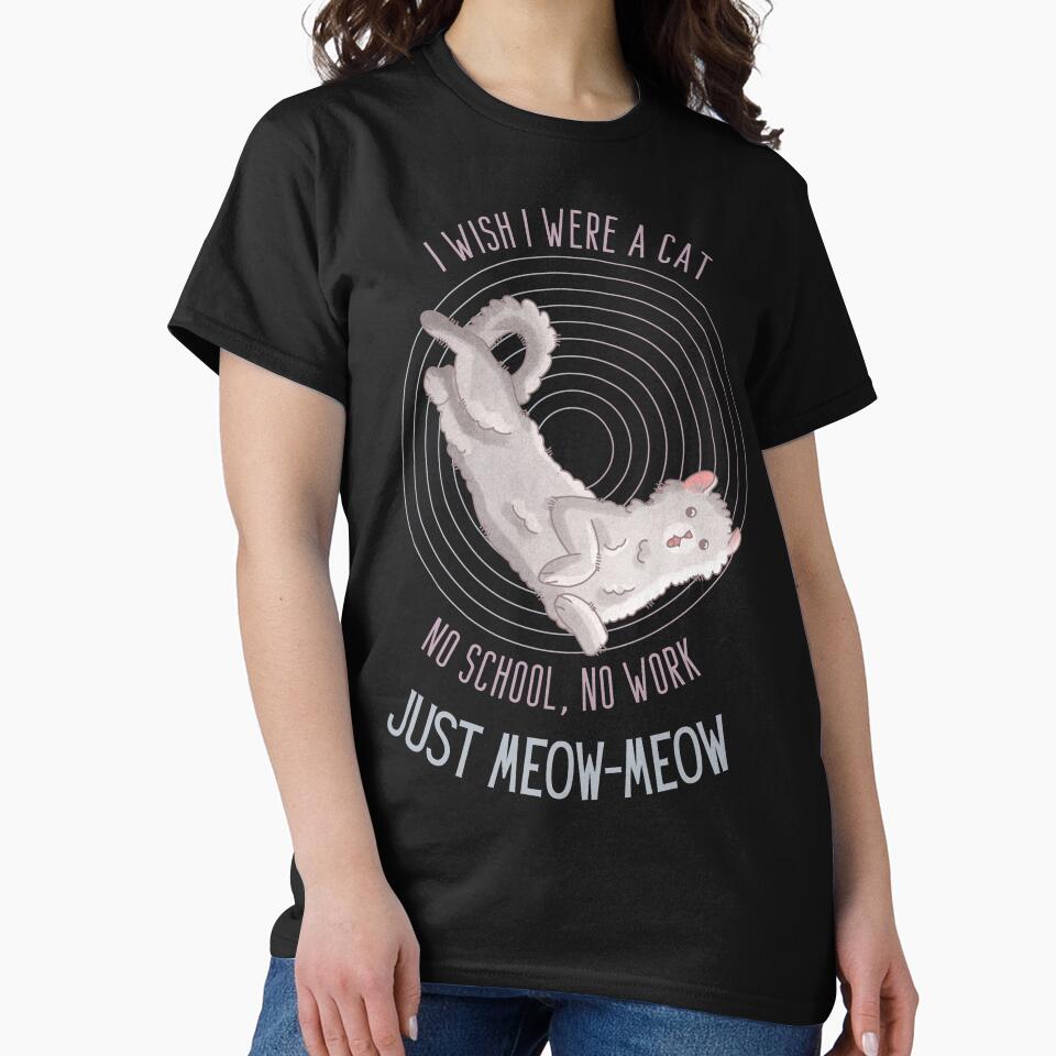 I wish I were a Cat - American Curl - Cat lovers design by FelineEmporium T-Shirts, Hoodie, Sweatshirt (Image 2)