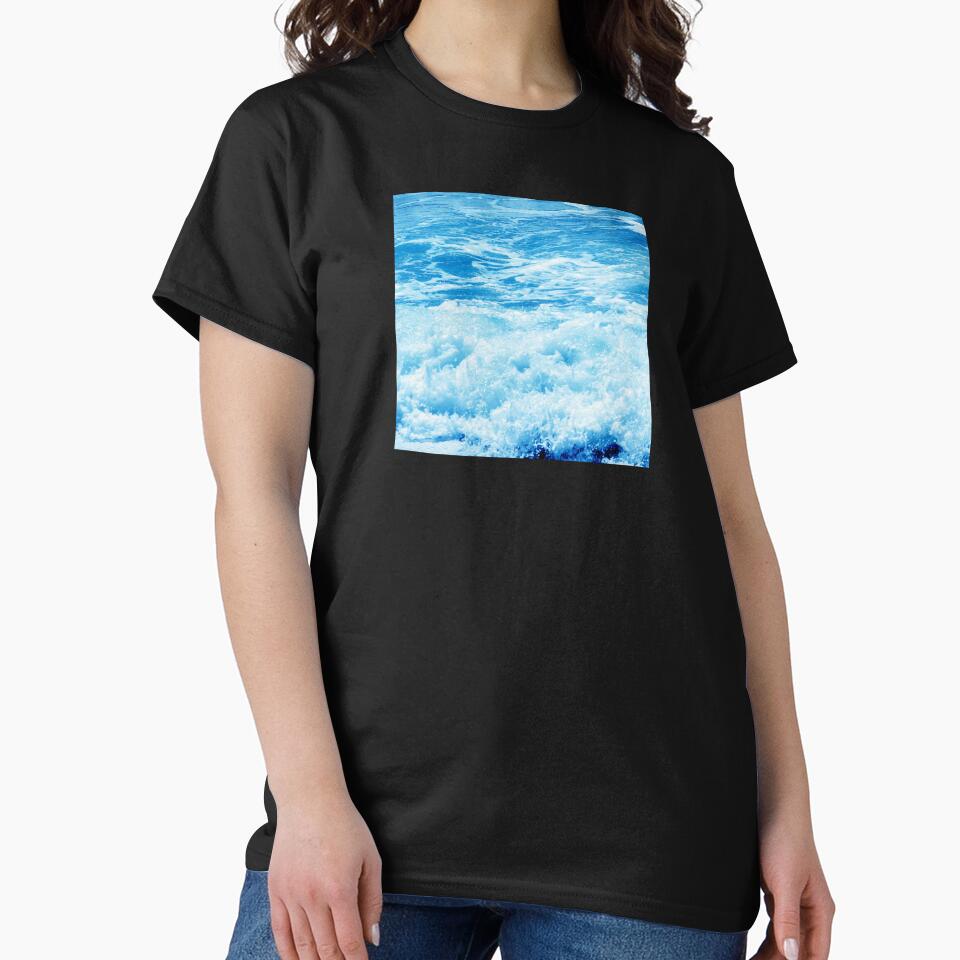 Aquamarine Ocean Waves With White Surf Art Photo by DEC02 T-Shirts, Hoodie, Sweatshirt | BlankRebels.com (Image 2)