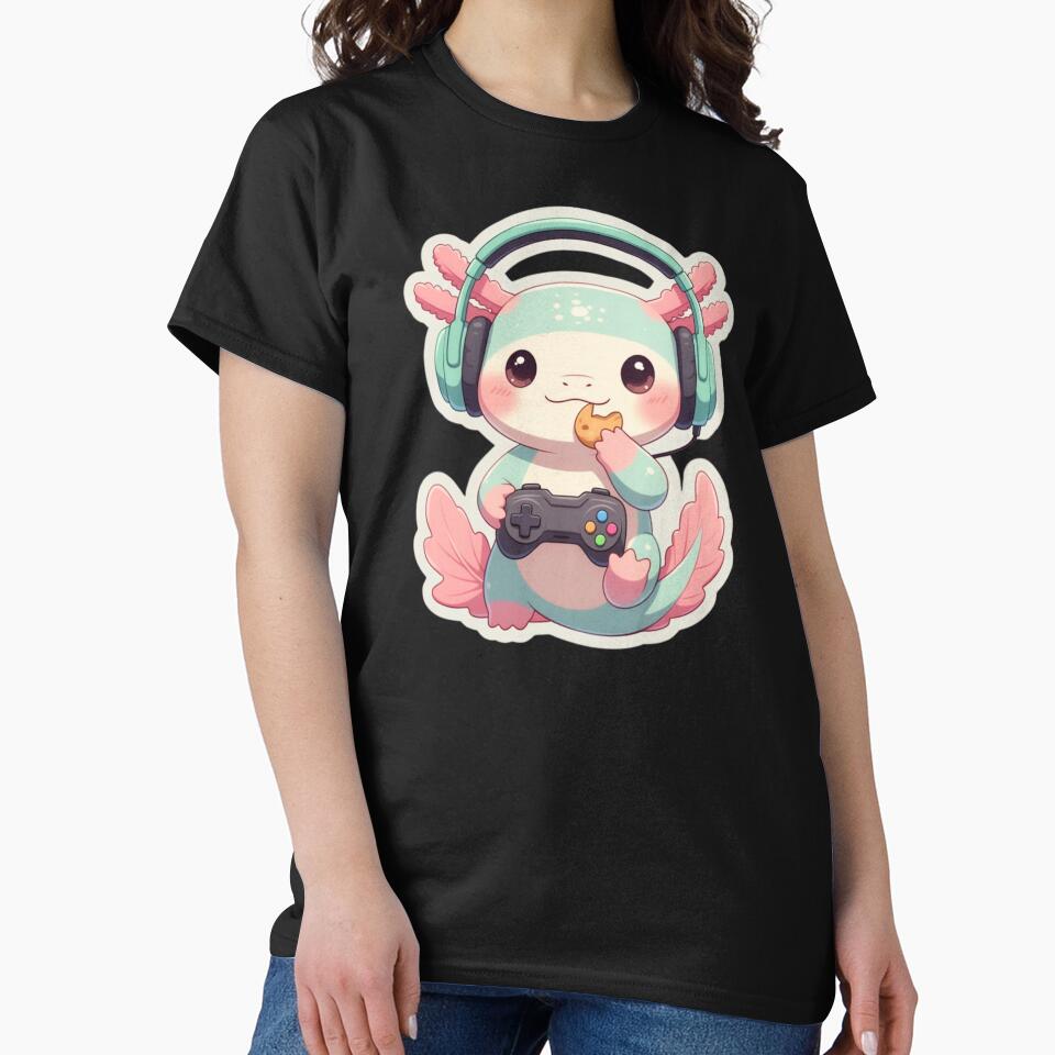 Cute Axolotl Gaming – Relax Chill Gamer by GrumpySableye T-Shirts, Hoodie, Sweatshirt | BlankRebels.com (Image 2)