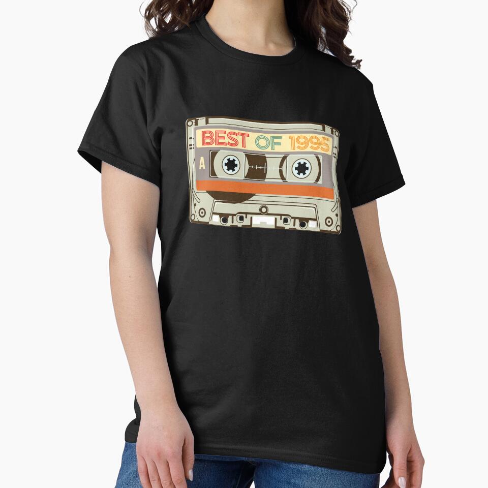 Vintage Cassette Tape Birthday Gifts Retro Born In Best of 1995 by Orange Pieces T-Shirts, Hoodie, Sweatshirt (Image 2)