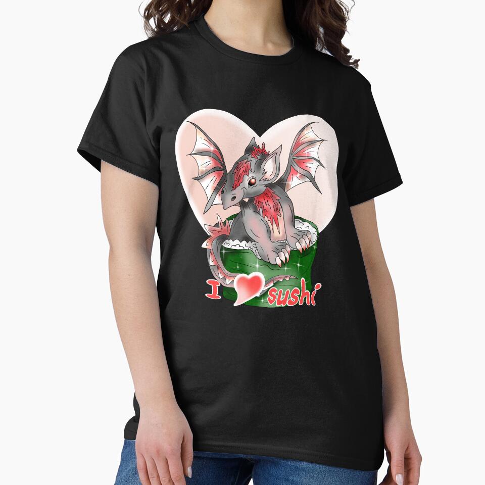 sushi roll cute dragon cartoon by CuisineCat T-Shirts, Hoodie, Sweatshirt | BlankRebels.com (Image 2)