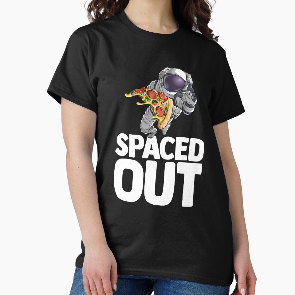 Spaced Out Astronaut Pizza Outserspace Science Geek by Bendthetrend T-Shirts, Hoodie, Sweatshirt | BlankRebels.com (Image 2)