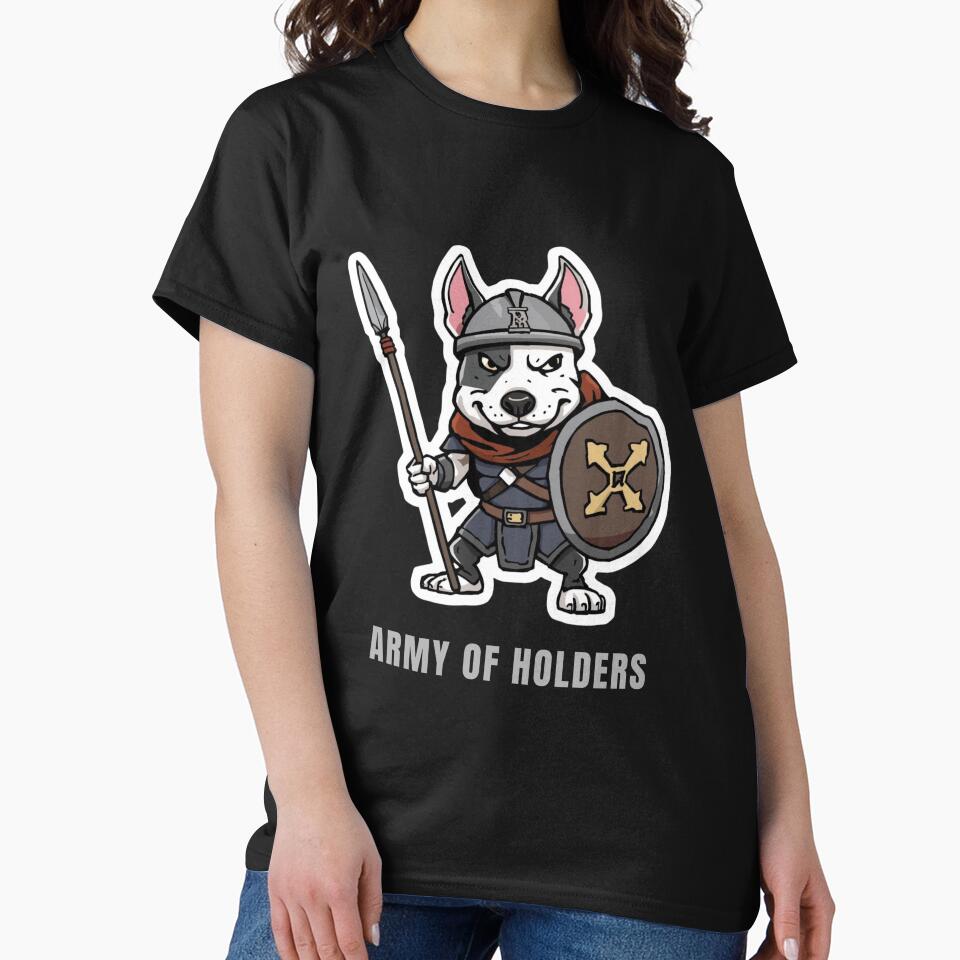 Army of Holders XRP Dog Warrior – Funny Crypto Holder Meme Design by LintonGriffin T-Shirts, Hoodie, Sweatshirt (Image 2)