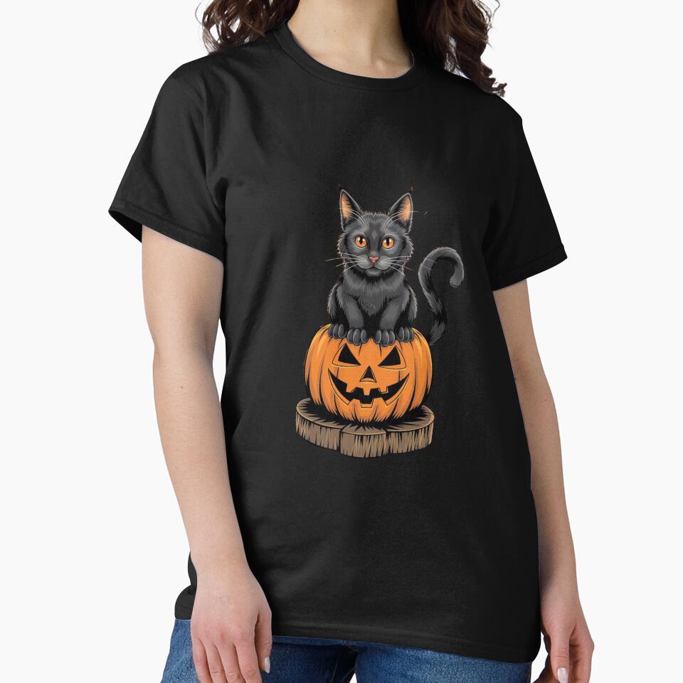 black cat for halloween by BooWearBer T-Shirts, Hoodie, Sweatshirt | BlankRebels.com (Image 2)