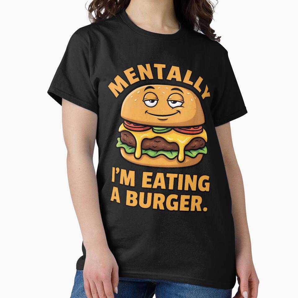 National Cheeseburger Day T-Shirt, Funny Burger Shirt, Food Lover Tee, Cheeseburger Humor Australia by B CRATES... (Image 2)