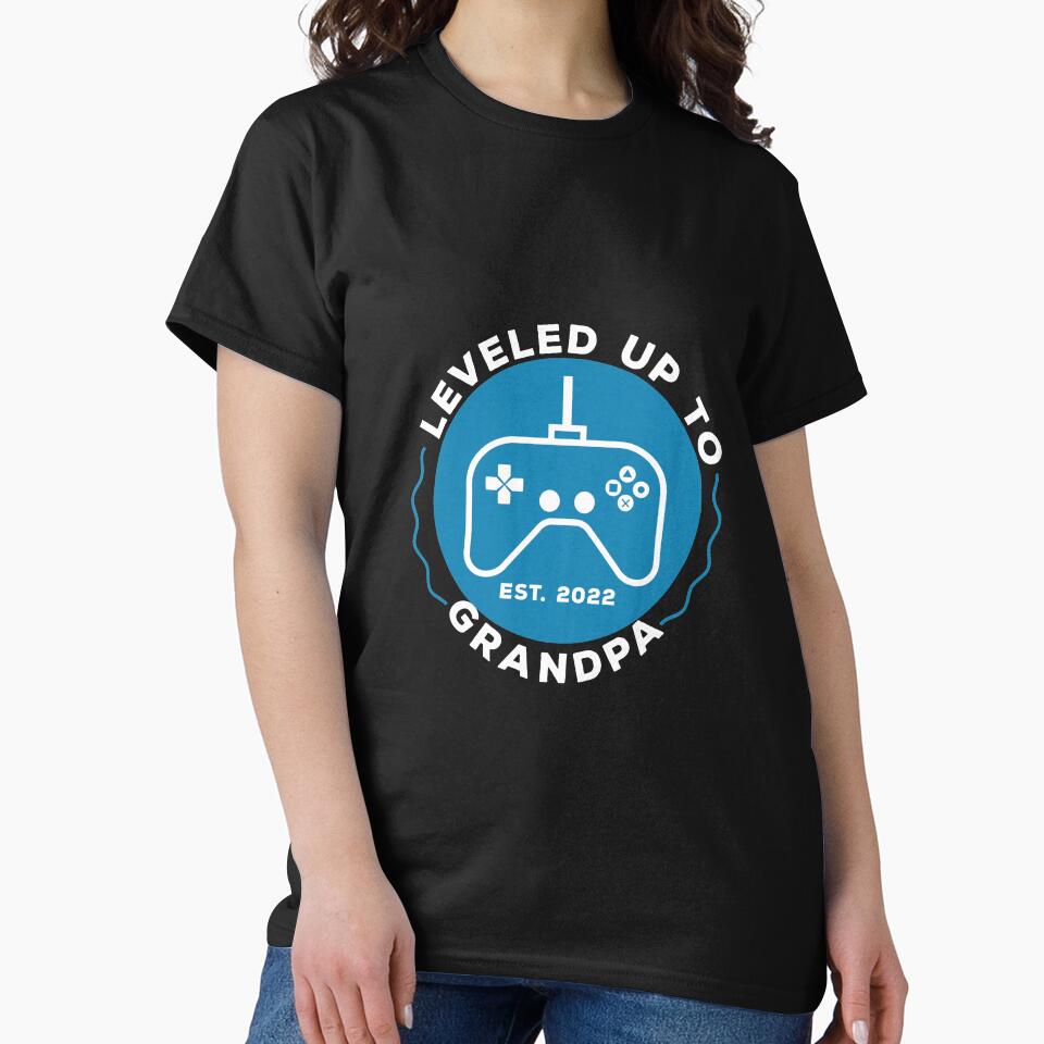 Leveled Up Grandpa Est. 2022 T-Shirts, Hoodie, Sweatshirt
