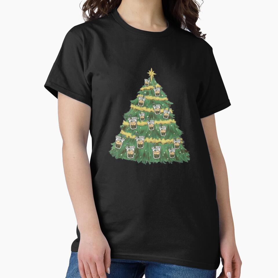 Christmas Bubble Tea | Yummy Bobba Christmas Decortion On a Christmas Tree by Highon444 T-Shirts, Hoodie,... (Image 2)
