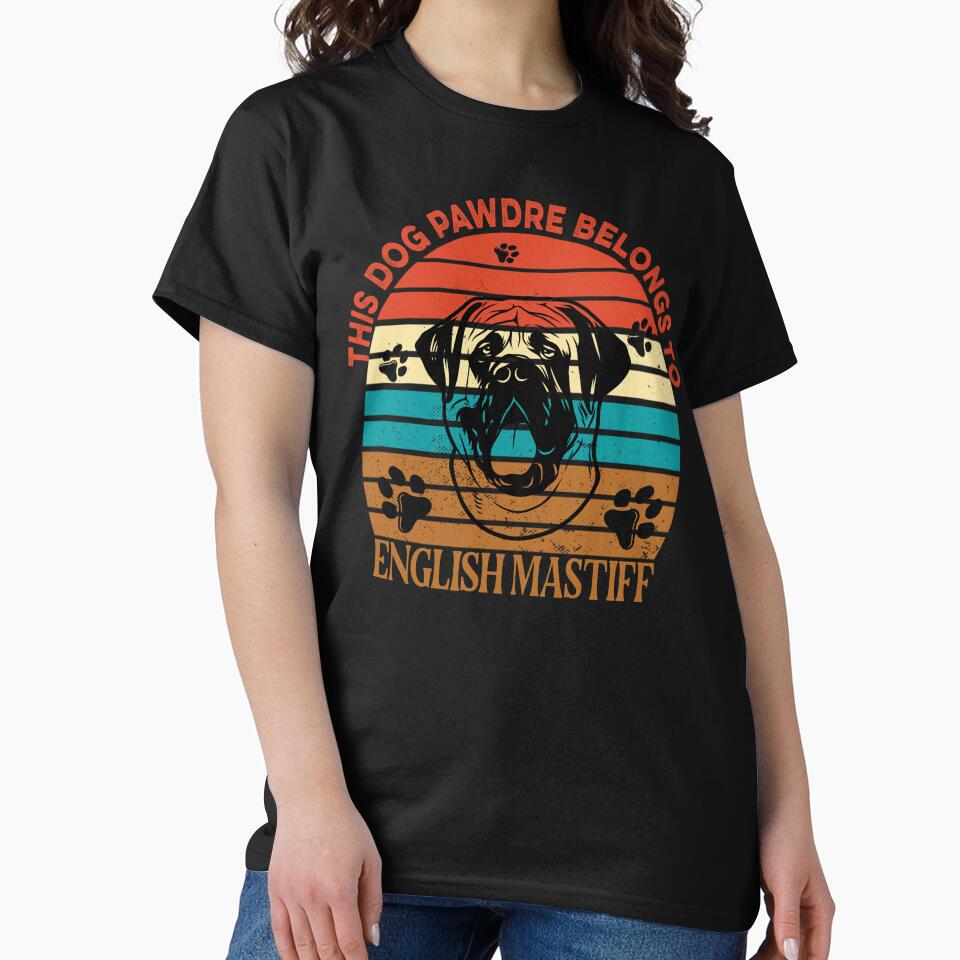 Dog Pawdre Dad English Mastiff Owner Vintage by Cuddlythopia T-Shirts, Hoodie, Sweatshirt | BlankRebels.com (Image 2)