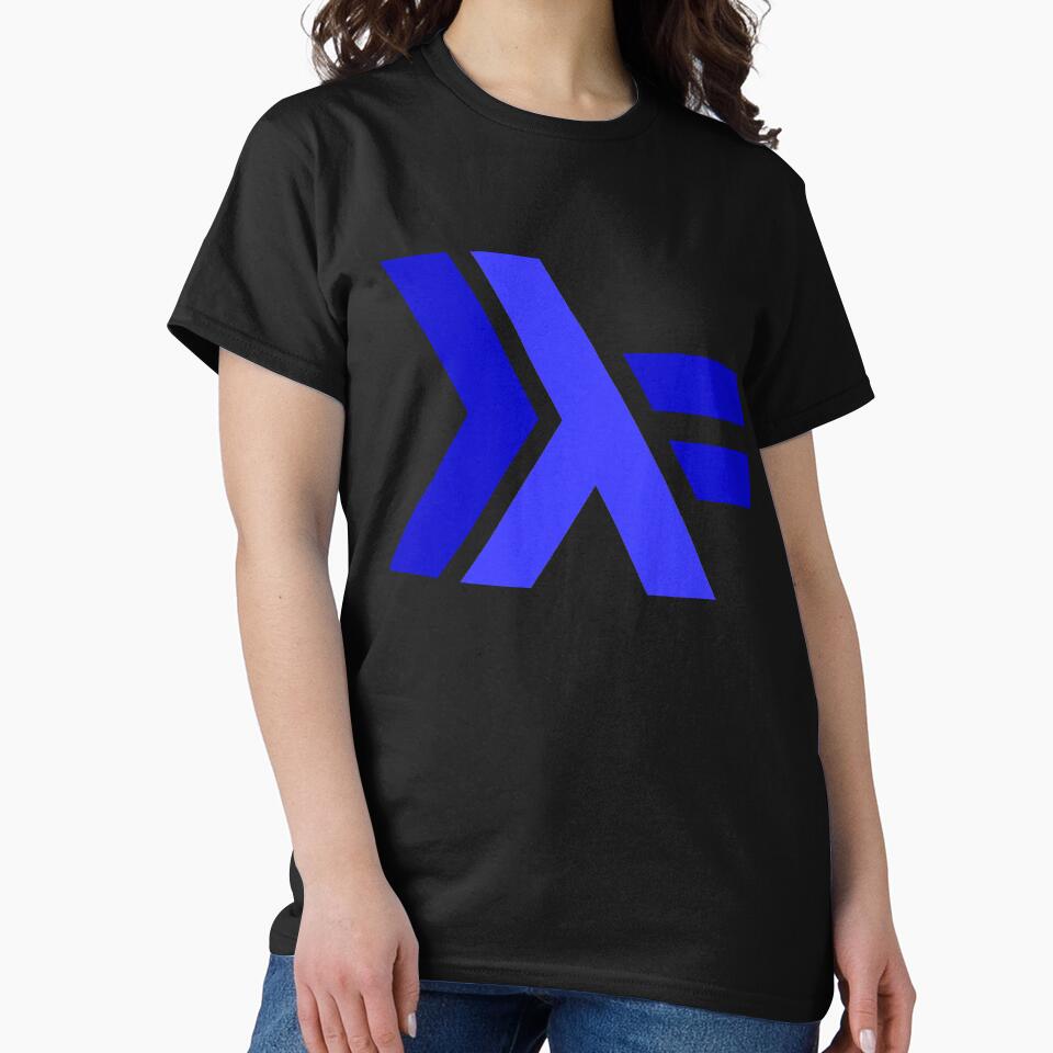 Haskell Language Logo (Blue) T-Shirt by Rainwater Merch Hoodie, Sweatshirt | BlankRebels.com (Image 2)