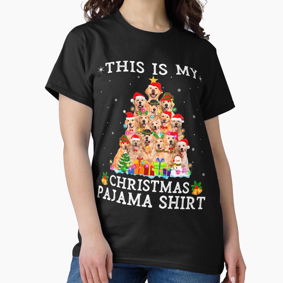Christmas Pajama Golden Retriever Tree Dog Gifts Lover Dog by NiceStore095 T-Shirts, Hoodie, Sweatshirt (Image 2)