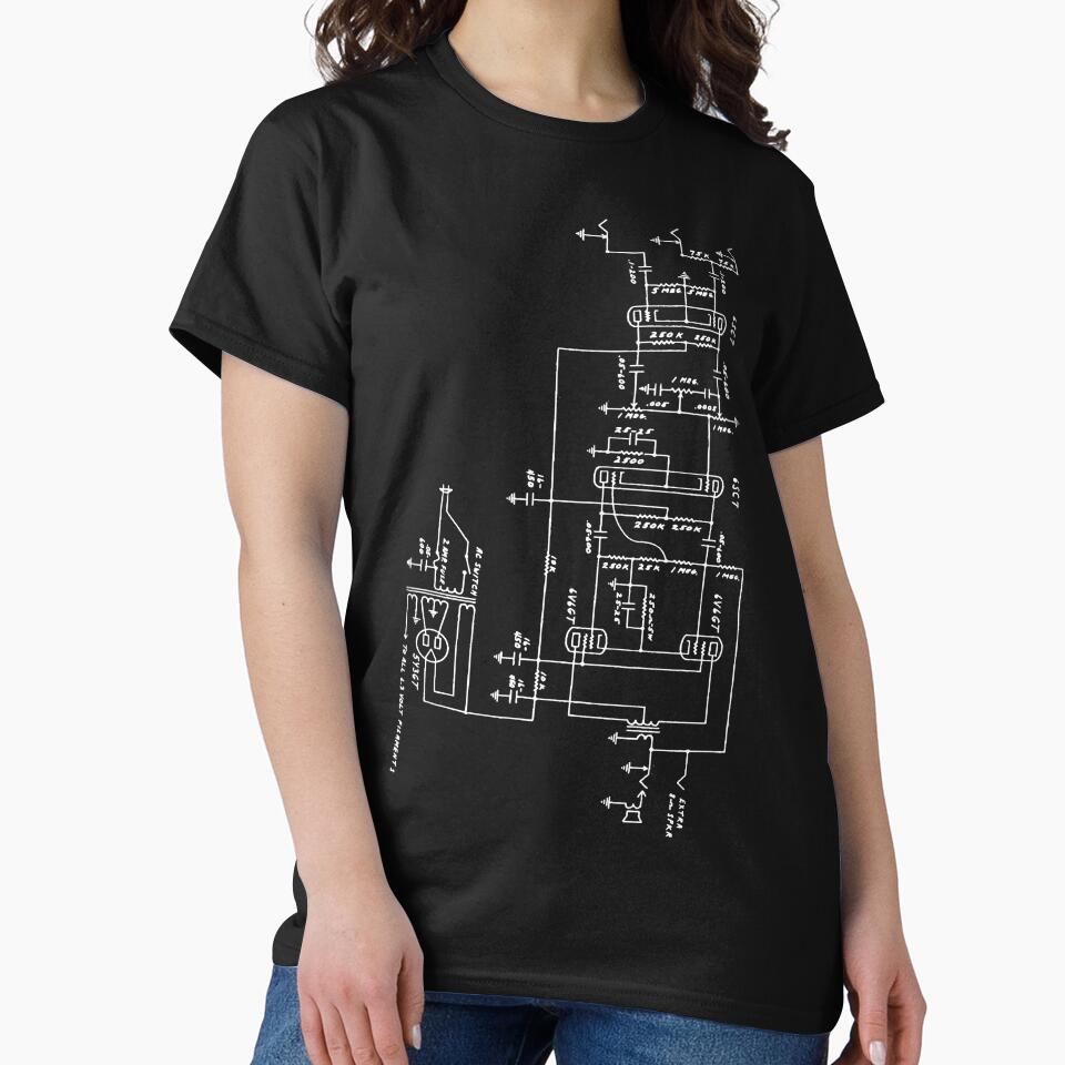 Guitar Amp Schematic by ce54r T-Shirts, Hoodie, Sweatshirt | BlankRebels.com (Image 2)
