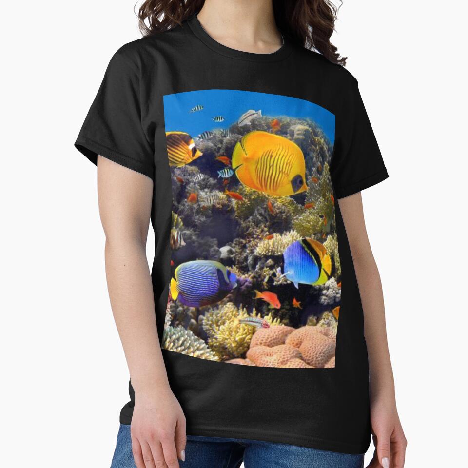 Coral Reef Tropical Fish by Foofighter01 T-Shirts, Hoodie, Sweatshirt | BlankRebels.com (Image 2)