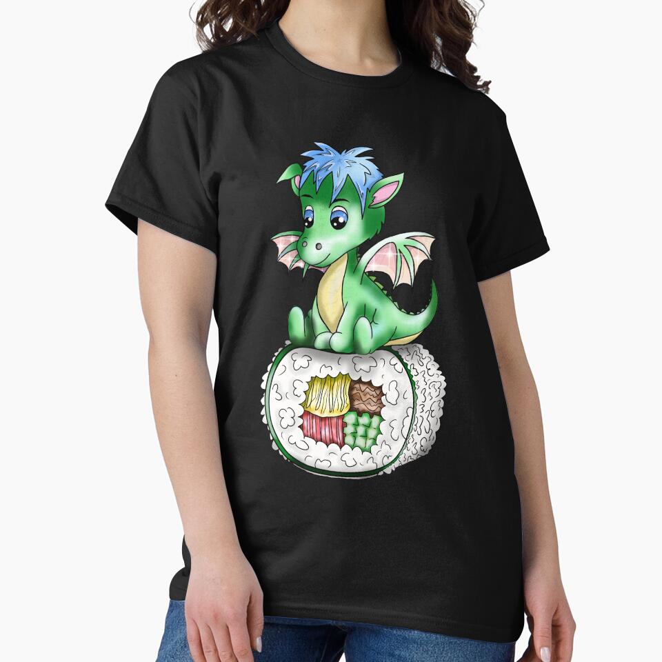 sushi lover baby dragon roll by CuisineCat T-Shirts, Hoodie, Sweatshirt | BlankRebels.com (Image 2)