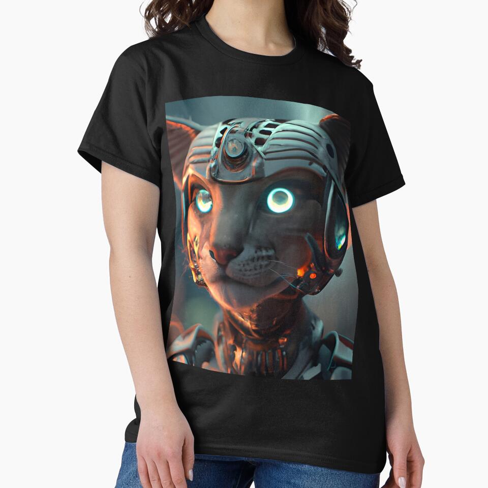 Cyberpunk Kitty (3) - Anthropomorphic Sci fi Cats by TheThirdEye T-Shirts, Hoodie, Sweatshirt | BlankRebels.com (Image 2)