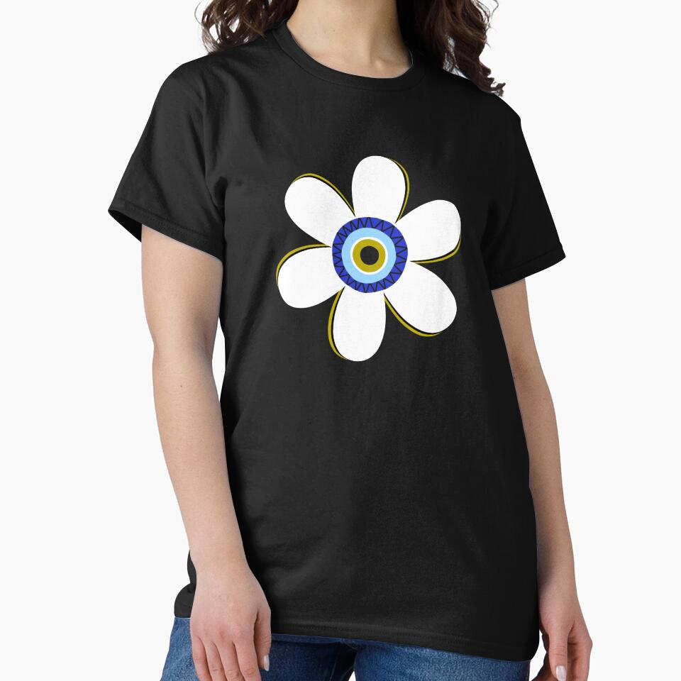 Cute Evil Eye Daisy Flower Esoteric Mystical Aesthetic by prettyvocal T-Shirts, Hoodie, Sweatshirt (Image 2)