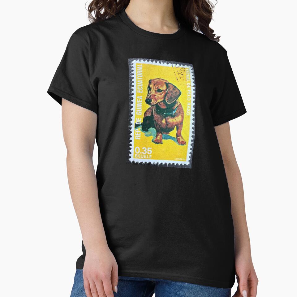 Dachsund Dog Vintage Postage Stamp by Factory57 T-Shirts, Hoodie, Sweatshirt | BlankRebels.com (Image 2)
