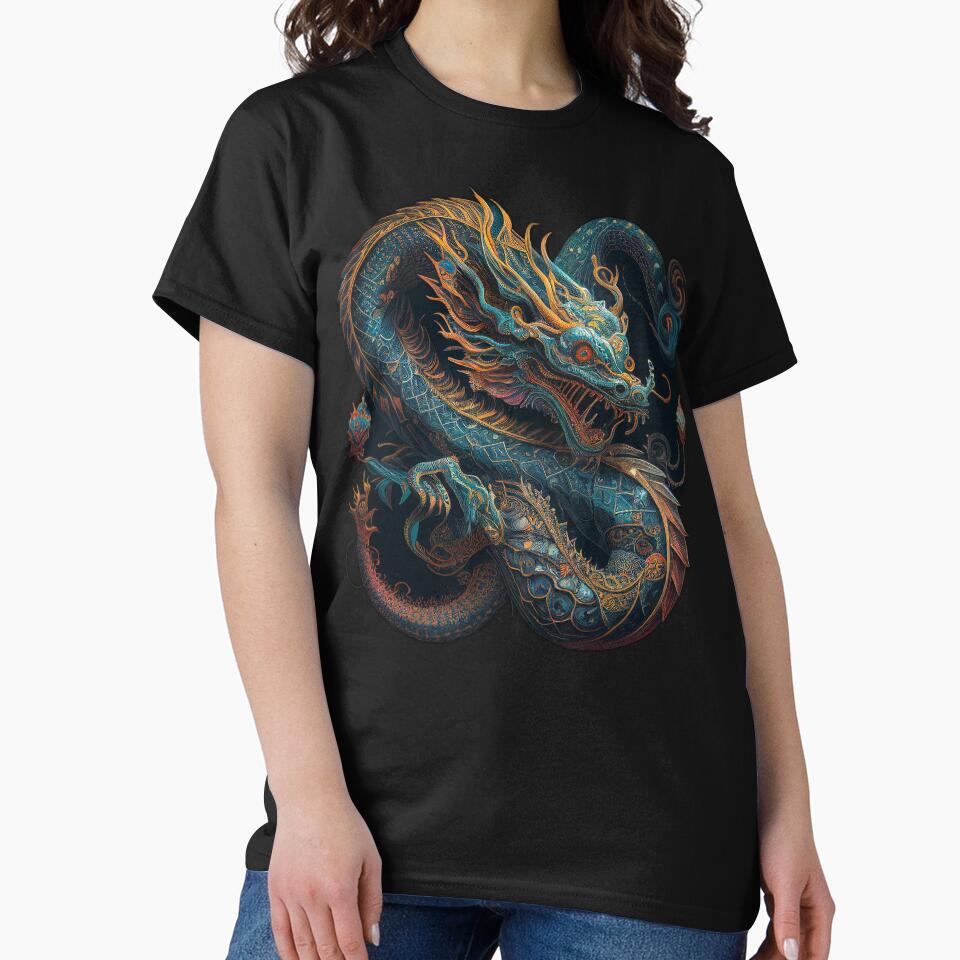 Japanese Dragon | Asian Dragon Art by FantasySoul T-Shirts, Hoodie, Sweatshirt | BlankRebels.com (Image 2)