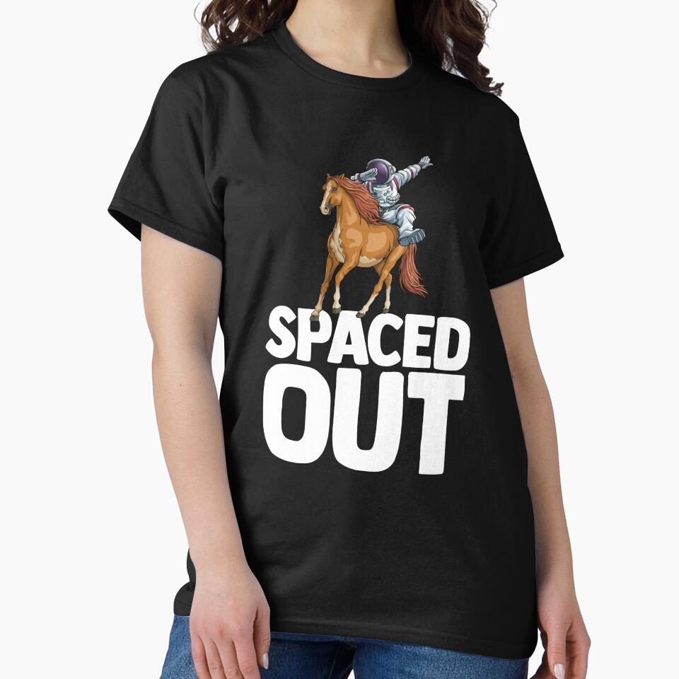 Spaced Out Astronaut Horse Outserspace Science Geek by Bendthetrend T-Shirts, Hoodie, Sweatshirt | BlankRebels.com (Image 2)