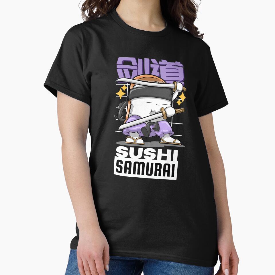 Kendo Double katana Sushi Samurai by The magic  Yellow bus T-Shirts, Hoodie, Sweatshirt | BlankRebels.com (Image 2)