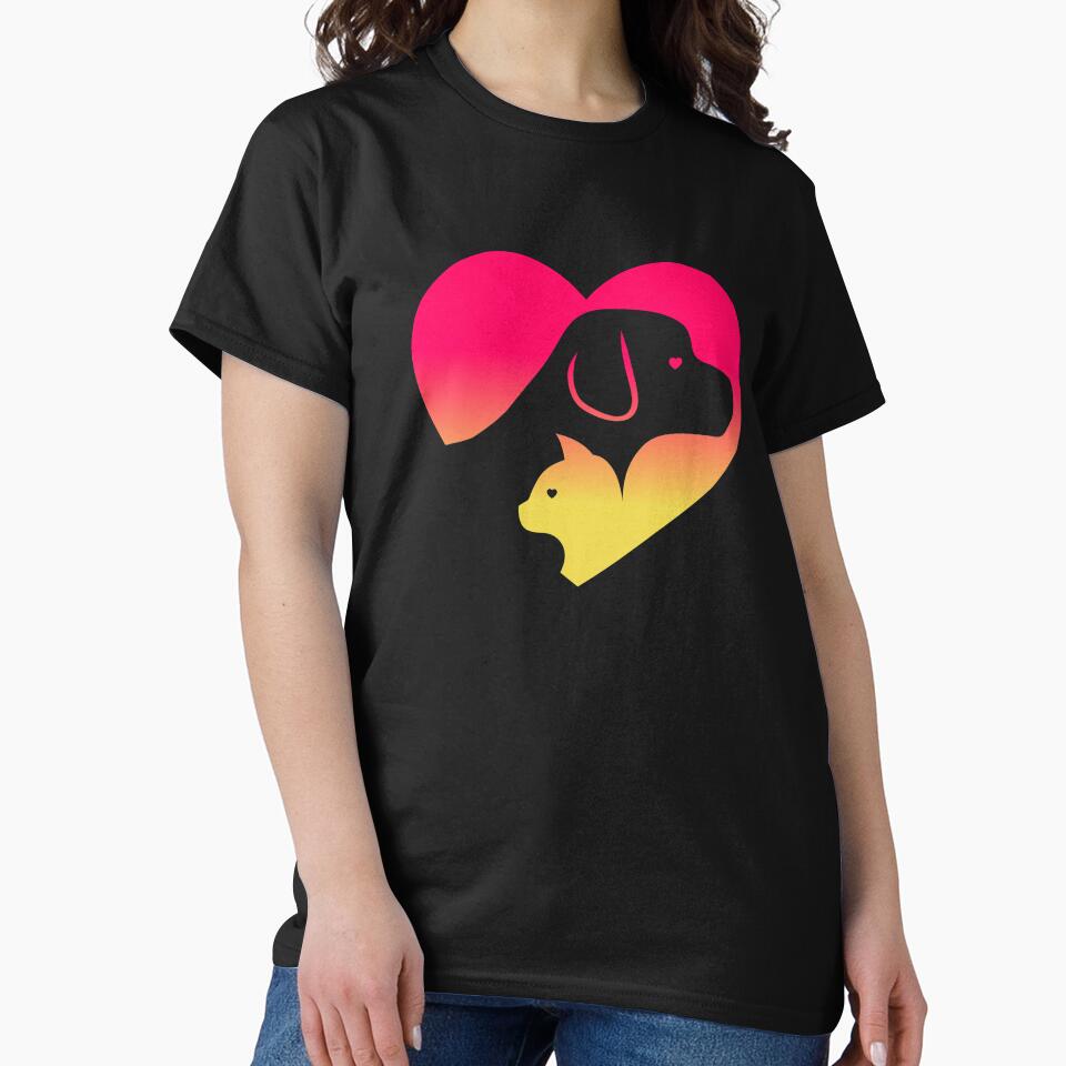 Dog Cat Pet Lover Icon Logo T-Shirts, Hoodie, Sweatshirt