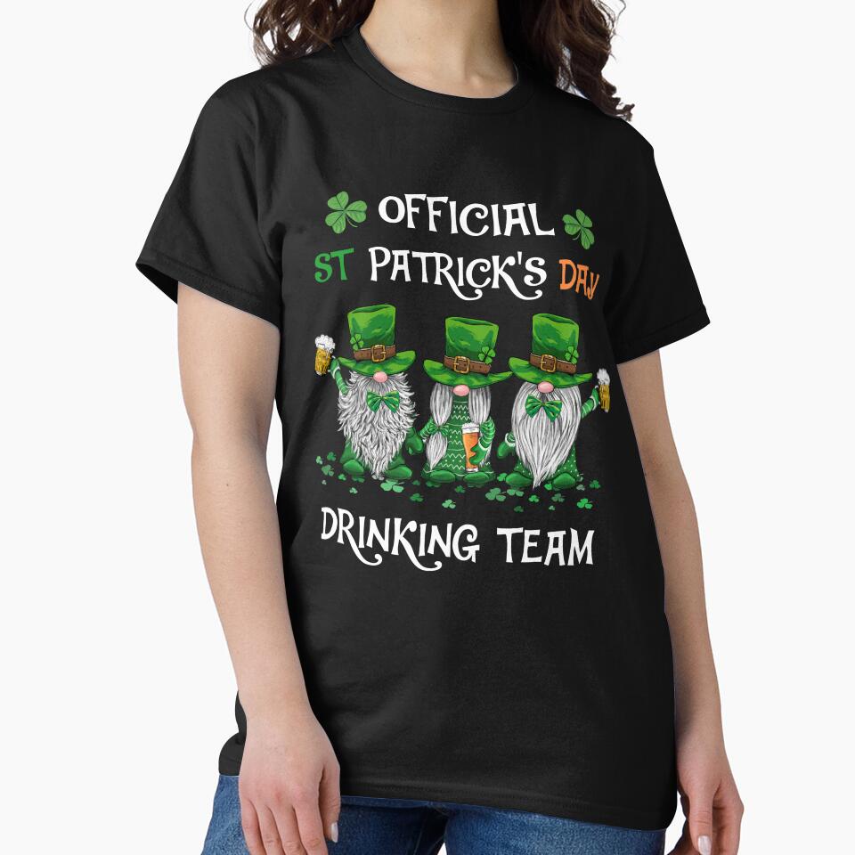Funny Lucky Irish Gnomes Drink Beer Team Shirt Saint Patrick's Day Themed T Shirt by tuanitus Hoodie, Sweatshirt (Image 2)