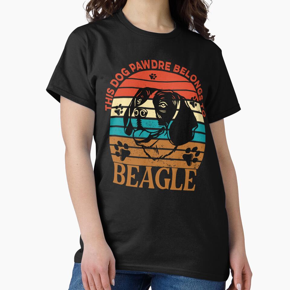 Dog Pawdre Dad Beagle Owner Vintage by Cuddlythopia T-Shirts, Hoodie, Sweatshirt | BlankRebels.com (Image 2)