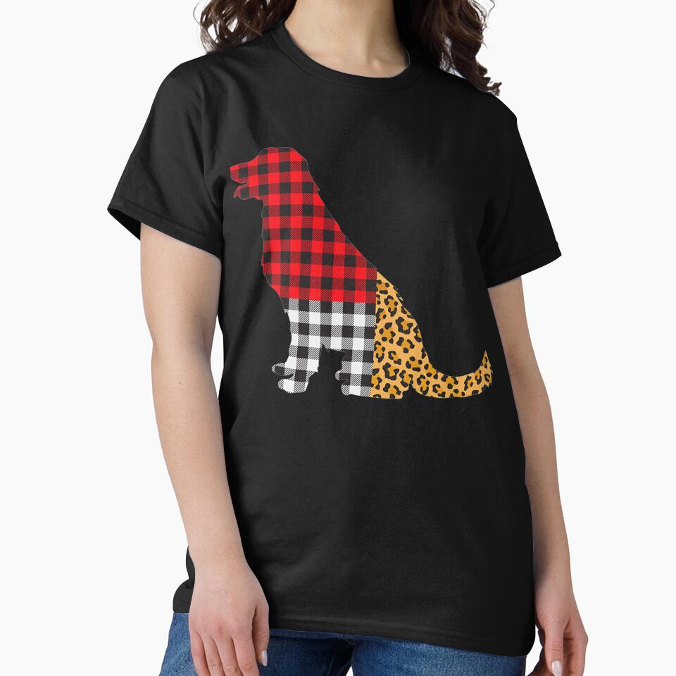 Buffalo Plaid Golden Retriever Dog Lover Valentine_s day by NiceStore095 T-Shirts, Hoodie, Sweatshirt (Image 2)