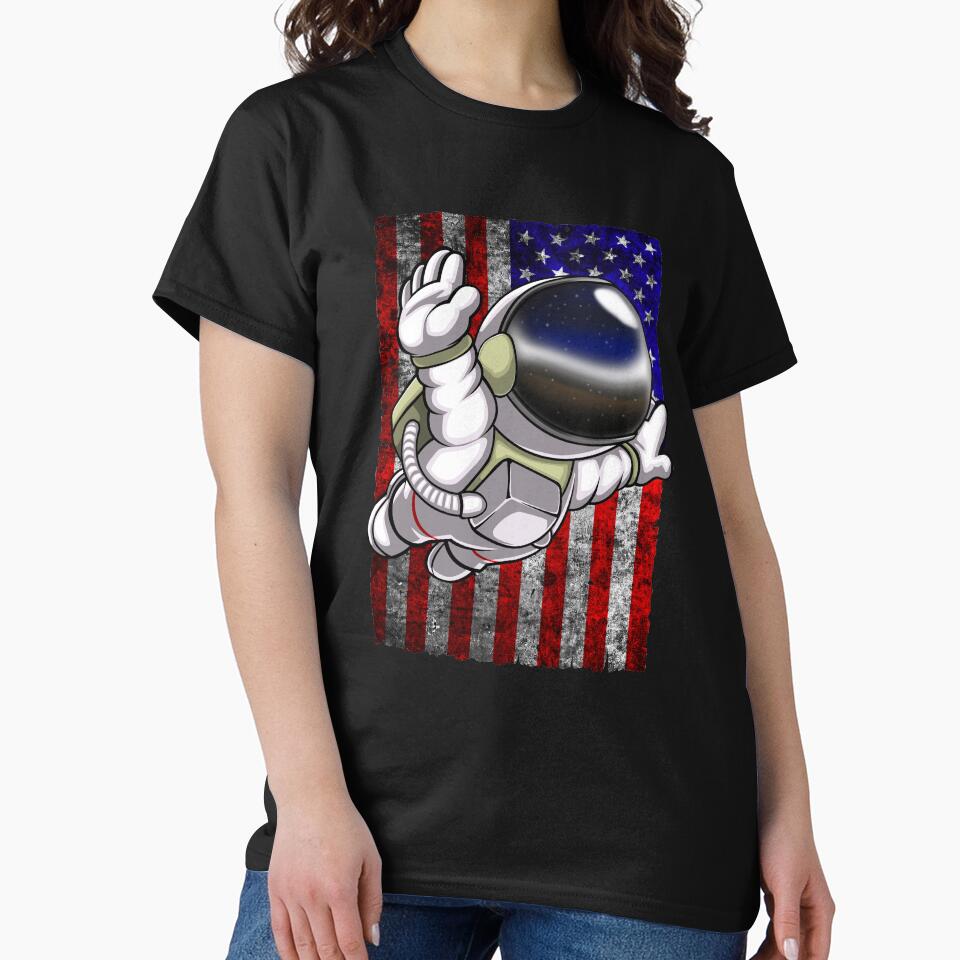 Astronaut Flag Space Science Geek by Bendthetrend T-Shirts, Hoodie, Sweatshirt | BlankRebels.com (Image 2)