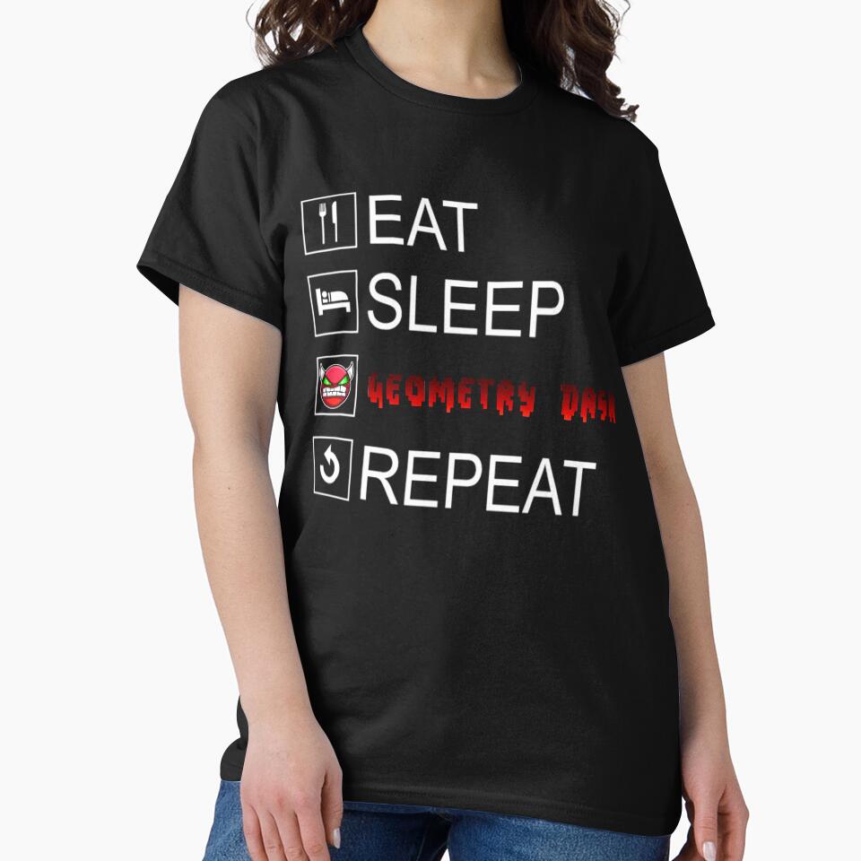 Eat Sleep Geometry Dash Repeat Coloured by JCWardrobe