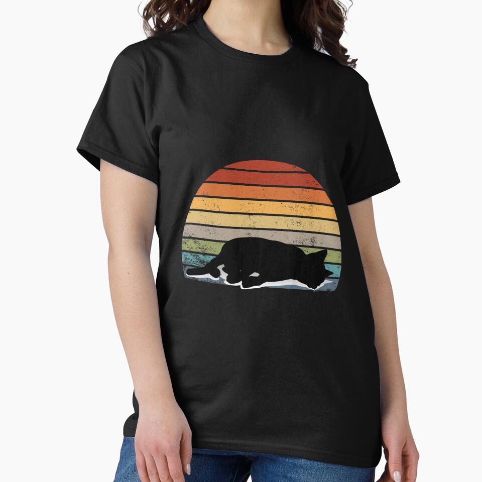 lazy Cat Retro Vintage gift for cat lovers mom and dad by zakibenj T-Shirts, Hoodie, Sweatshirt | BlankRebels.com (Image 2)