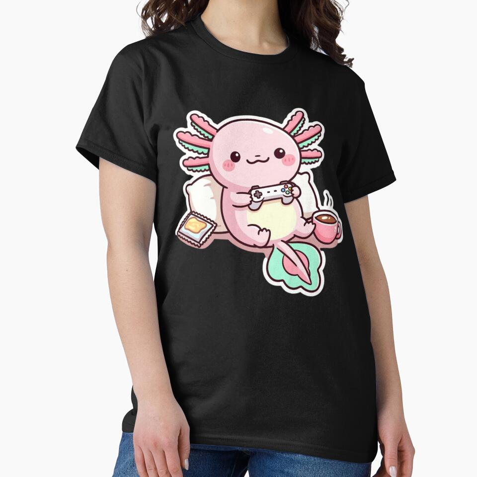 Chill Gamer Axolotl – Cute Relax Gaming Aesthetic by GrumpySableye T-Shirts, Hoodie, Sweatshirt | BlankRebels.com (Image 2)