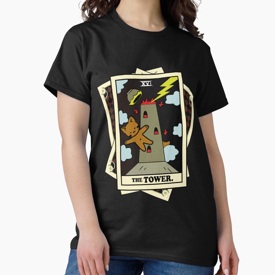 TAROT CARDS DECK | THE TOWER. | FORTUNE CAT by FalconLifeStore T-Shirts, Hoodie, Sweatshirt | BlankRebels.com (Image 2)