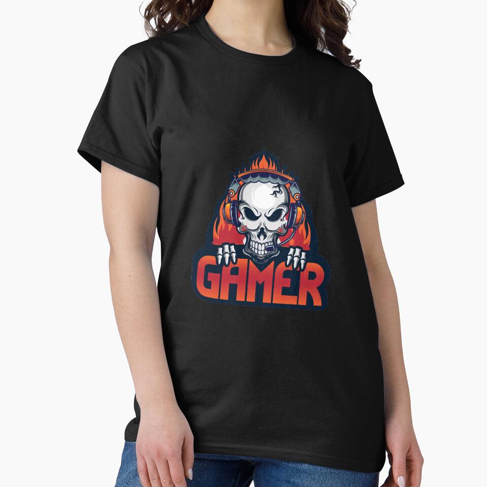 Skull Gamer Gaming Headset Gift by AxzoGerman T-Shirts, Hoodie, Sweatshirt | BlankRebels.com (Image 2)