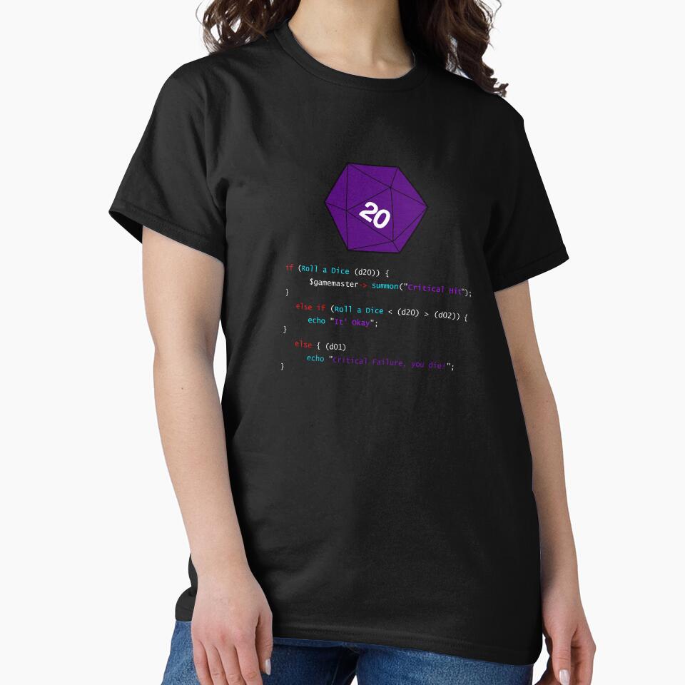 RPG D20 Code by fantasylife T-Shirts, Hoodie, Sweatshirt | BlankRebels.com (Image 2)