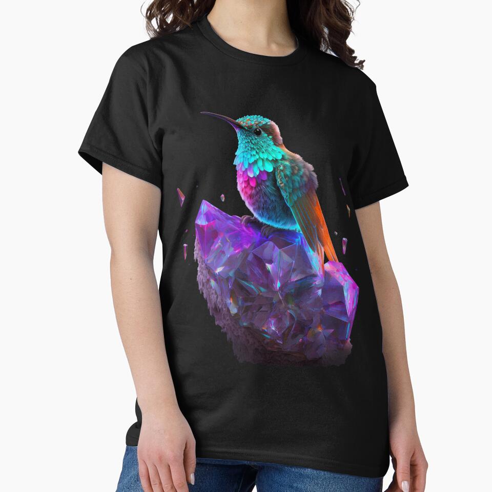 Psychedelic Hummingbird and Space Crystals by SCHummingbirds