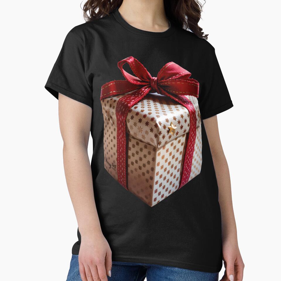 Red Ribbon Holiday Gift Box by christmas-xmas T-Shirts, Hoodie, Sweatshirt | BlankRebels.com (Image 2)