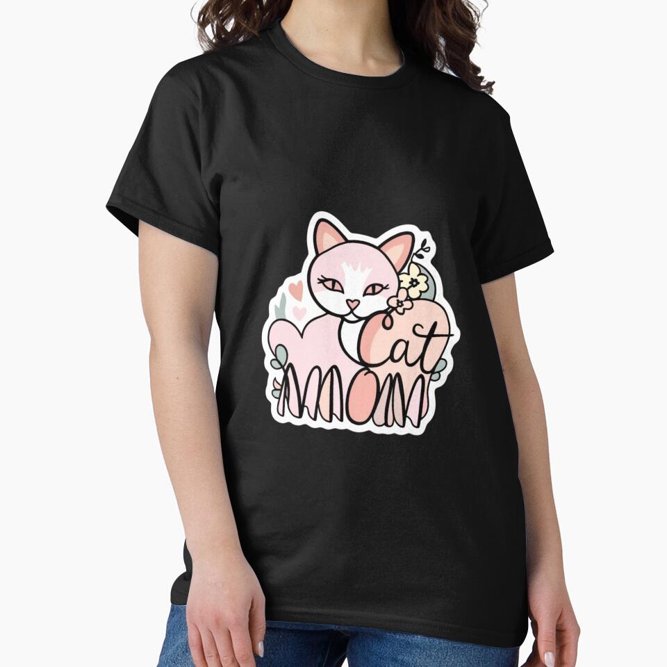Cat Mom – Minimalist Cute Design for Pet Lovers by KiValuate T-Shirts, Hoodie, Sweatshirt | BlankRebels.com (Image 2)