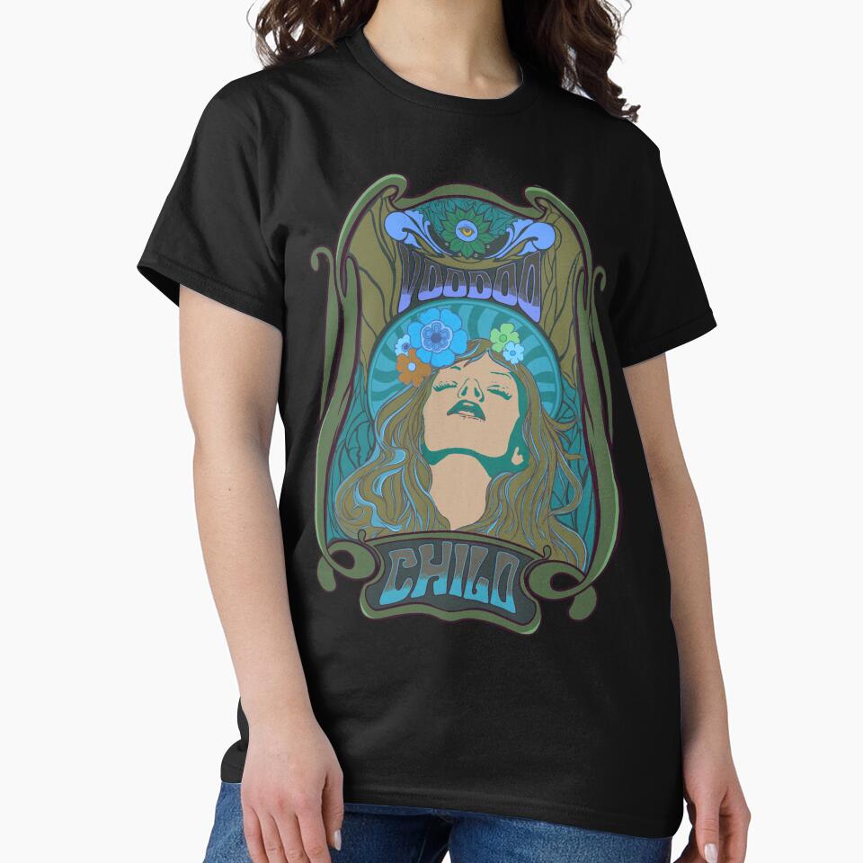 Copie de Pyschedelic vintage 60s hippie design - Voodoo child - Blue version by Yoginath T-Shirts, Hoodie,... (Image 2)