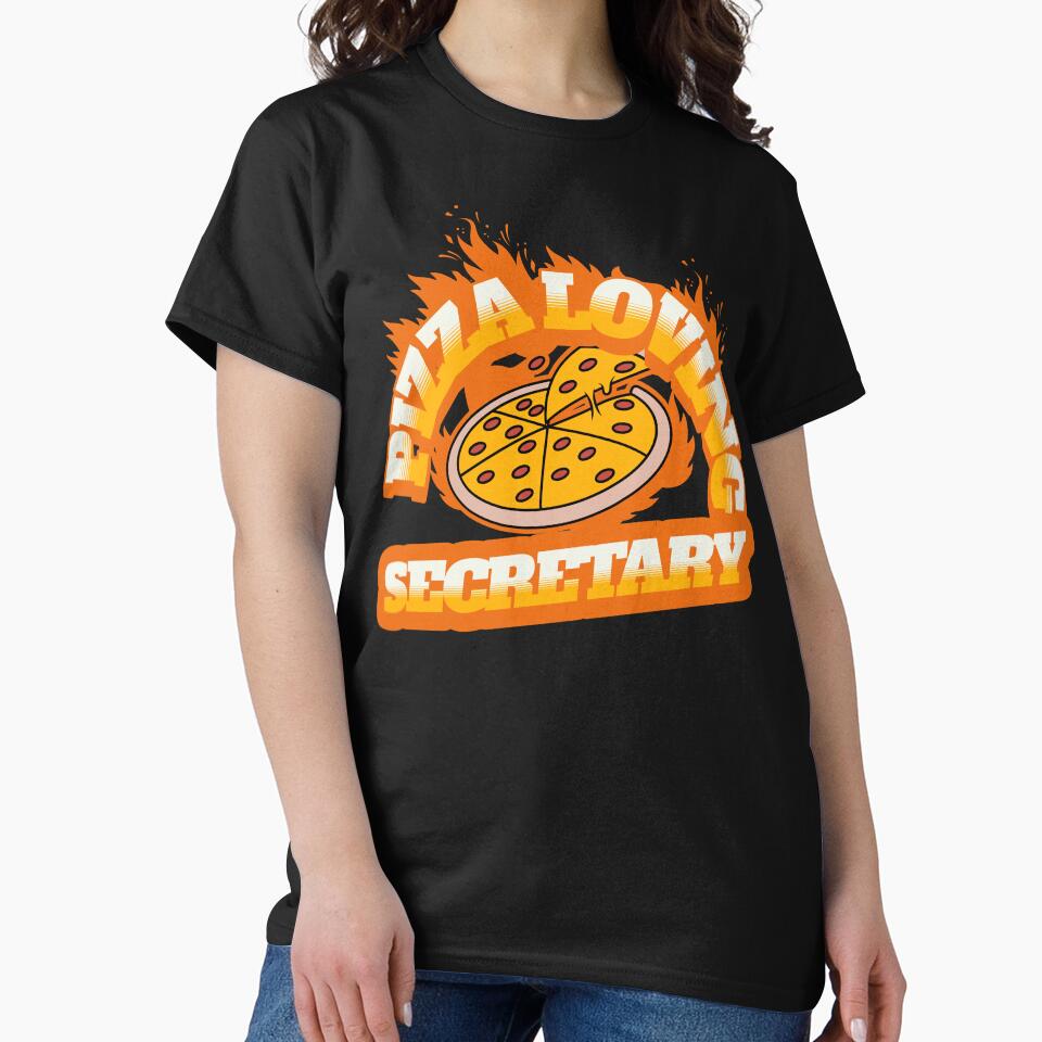 Pizza Loving Secretary by NuttySqueaky T-Shirts, Hoodie, Sweatshirt | BlankRebels.com (Image 2)