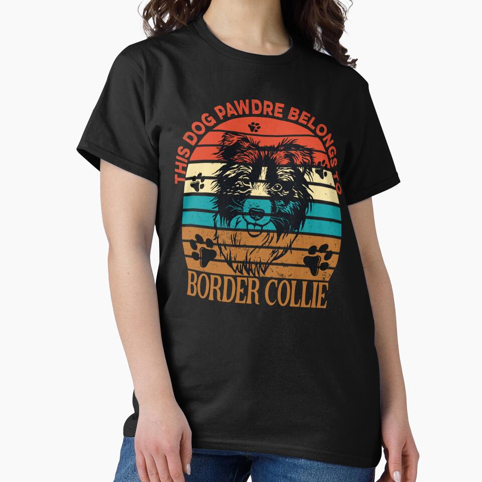 Dog Pawdre Dad Border Collie Owner Vintage by Cuddlythopia T-Shirts, Hoodie, Sweatshirt | BlankRebels.com (Image 2)