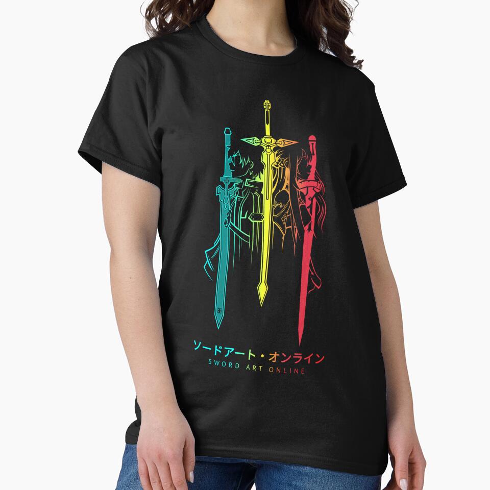 Vibrant Sword Silhouette Design by floverglowstudio T-Shirts, Hoodie, Sweatshirt | BlankRebels.com (Image 2)