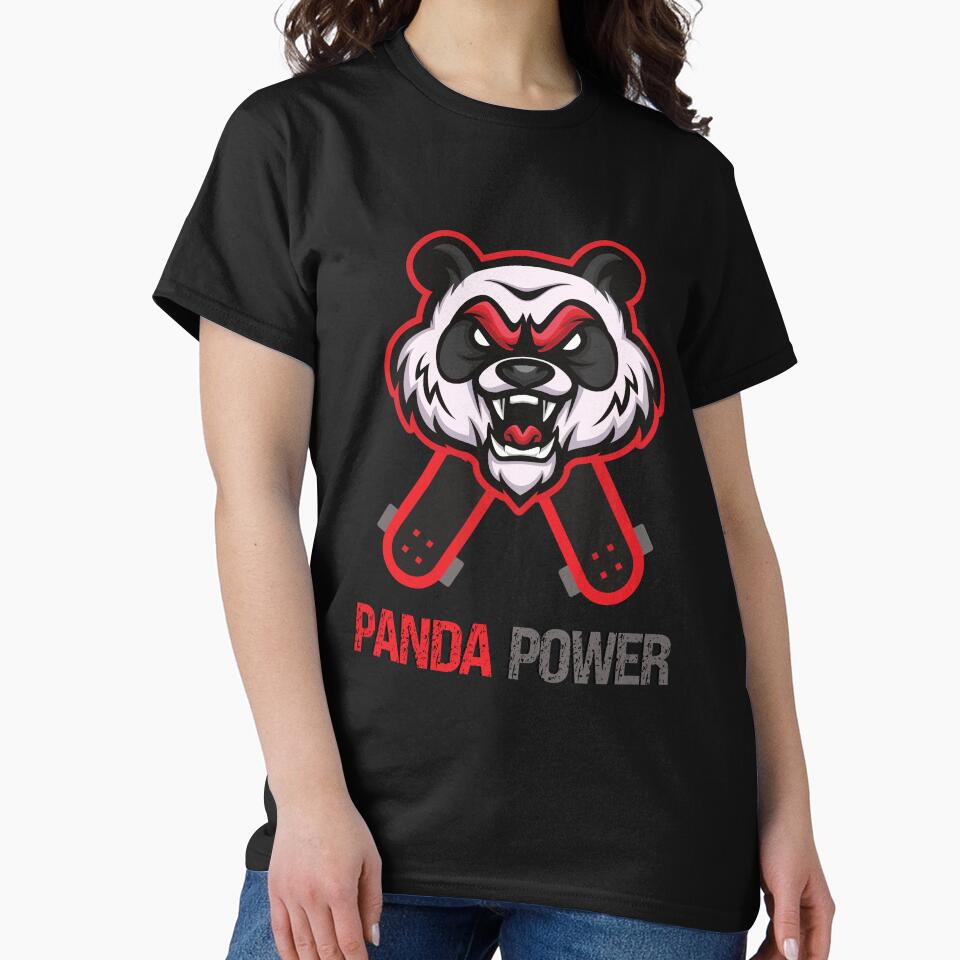 panda power sateboard by PRINYOS T-Shirts, Hoodie, Sweatshirt | BlankRebels.com (Image 2)