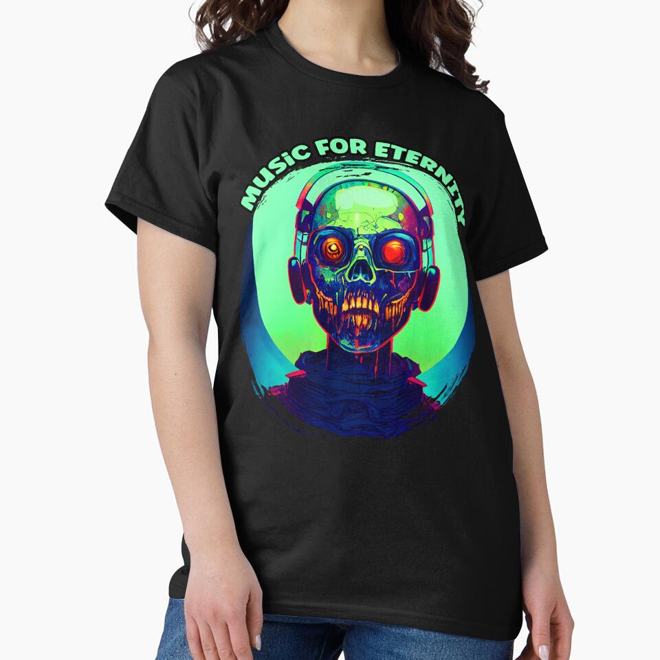 zombie listens to the music by Artbellachi T-Shirts, Hoodie, Sweatshirt | BlankRebels.com (Image 2)
