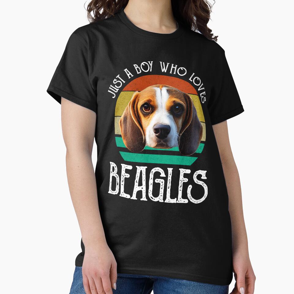 Just A Boy Who Loves Beagles by Cat Lady Designs T-Shirts, Hoodie, Sweatshirt | BlankRebels.com (Image 2)