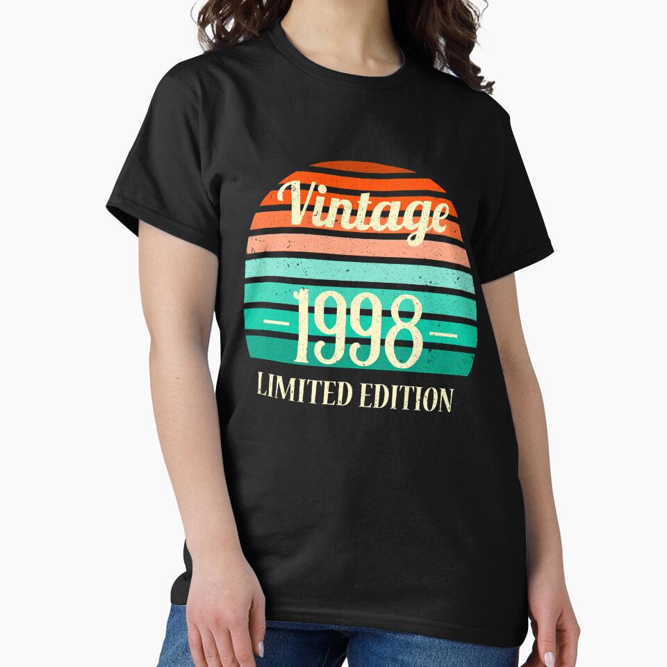 Retro Vintage Birthday Year Limited Edition T-Shirt Gift by SzilviaHDesign Hoodie, Sweatshirt | BlankRebels.com (Image 2)