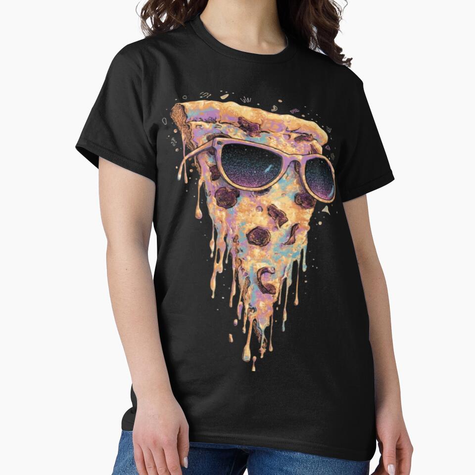 Cool Drippy Pizza Slice – Neon Sunglasses Pop Art by ZChrome T-Shirts, Hoodie, Sweatshirt | BlankRebels.com (Image 2)